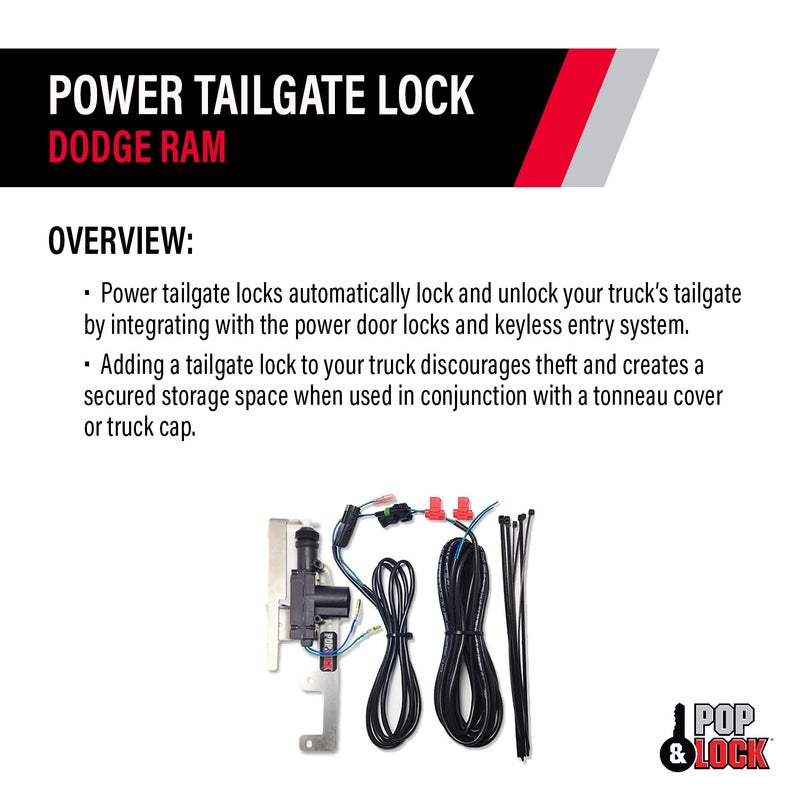 Pop & Lock PL8340 Power Tailgate Lock for Dodge Ram Models 1500, 2500, and 3500 - Image 4